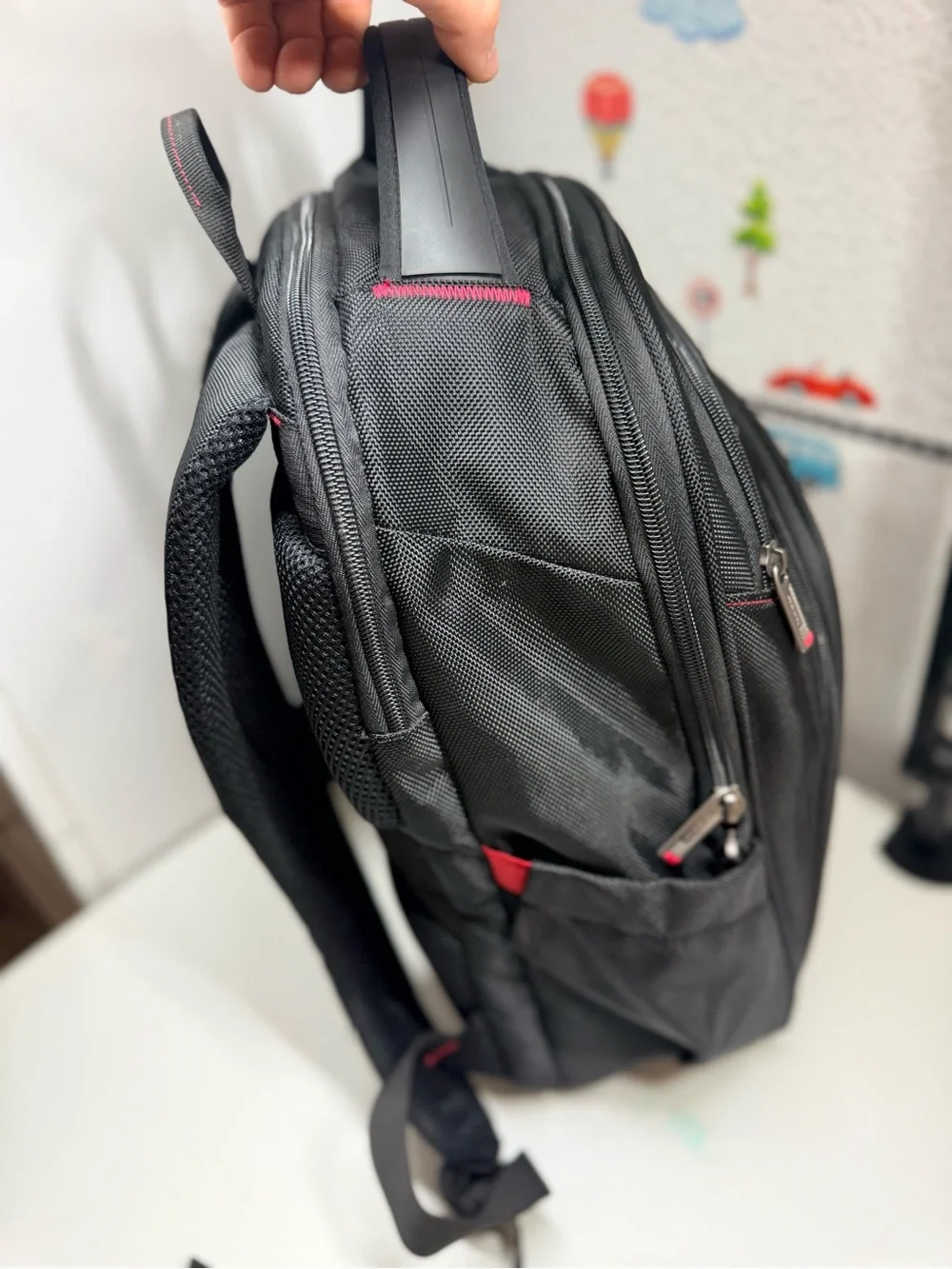 Samsonite Black Men's Backpack with Front Organizer Pockets